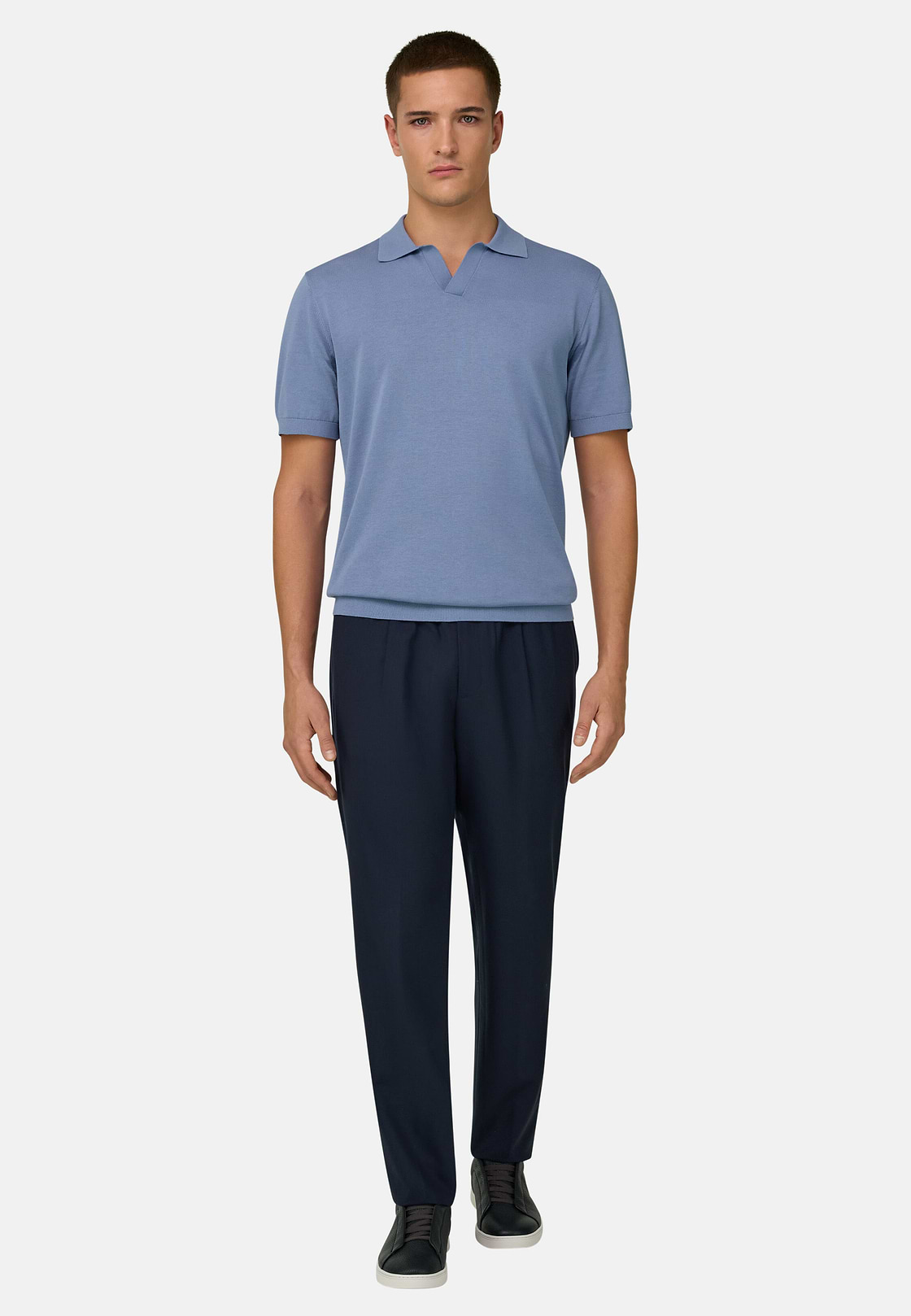 Polo En Coton, Bleu clair, hi-res, 1