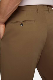 Stretch Cotton Trousers, Hazelnut, hi-res