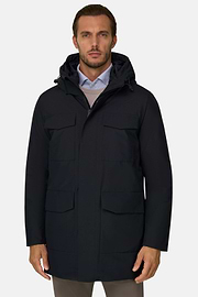 Jacket in Technical Fabric Padded, Navy blue, thumb, 1