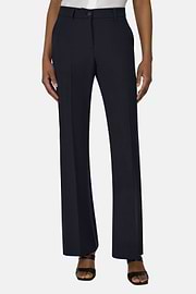 Pure Wool Trousers, Navy blue, thumb, 2