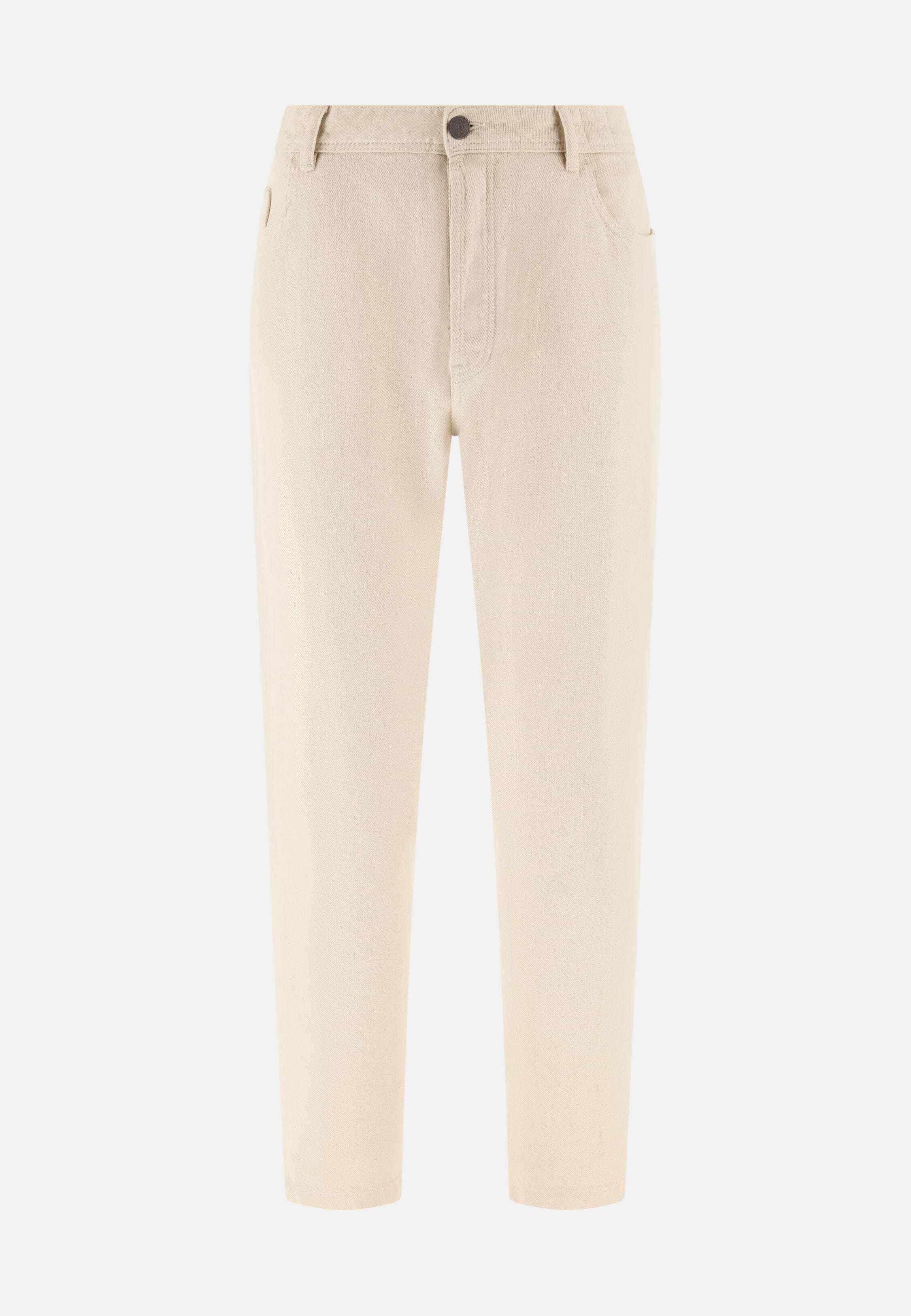 Men's Recycled Cotton Jeans, Cream | Boggi Milano