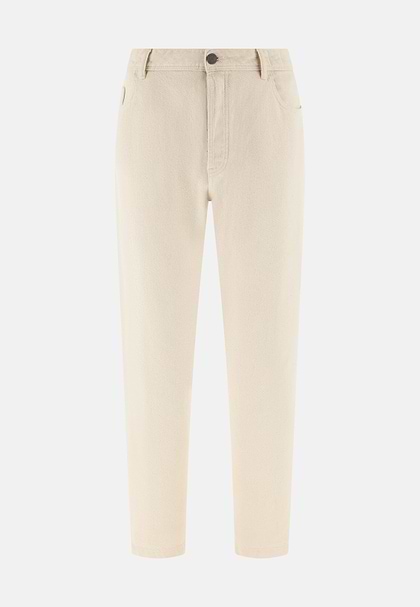 Jean En Coton Recyclé, Crème, hi-res