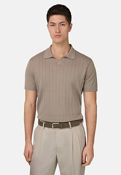 Polo Di Maglia In Cotone Seta