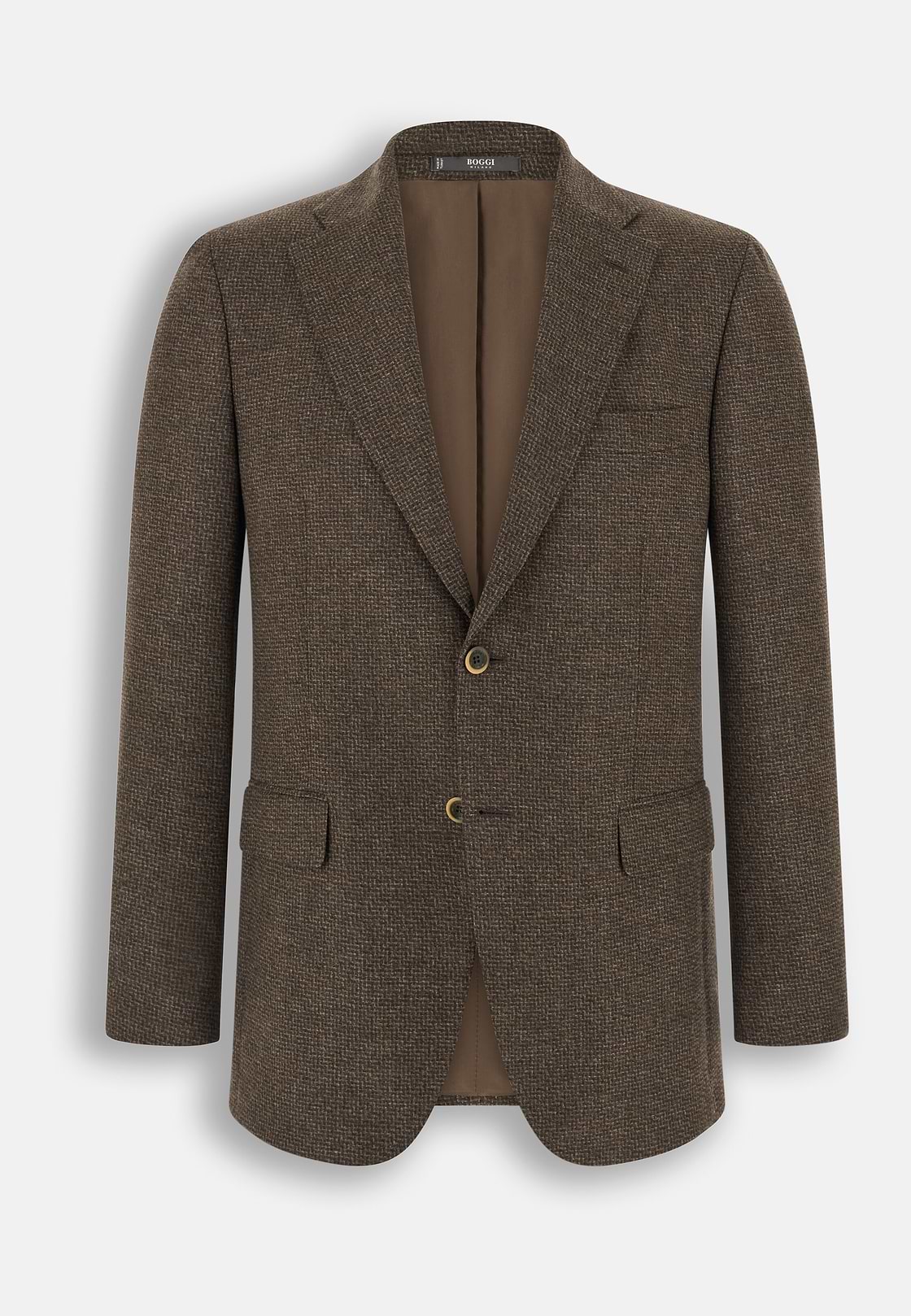 Blazer Micro Patterned Wool Cashmere, Brown, hi-res, 6