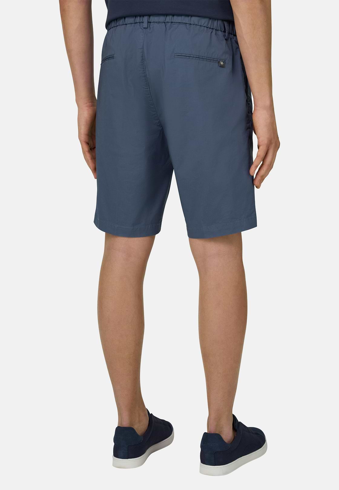 Bermuda In Cotone Con Coulisse, Air-blu, hi-res, 3