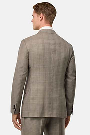 Traje Príncipe De Gales De Pura Lana, Taupe, hi-res