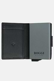 Leather Credit Card Holder, Black, hi-res