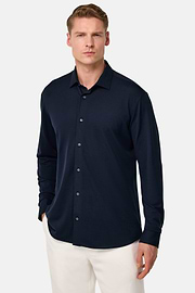 Polo camisa de piqué de alto rendimiento S.Cafè®Regular, Azul  Marino, hi-res