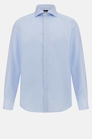 Regular Fit Houndstooth Cotton Shirt, Light Blue, hi-res
