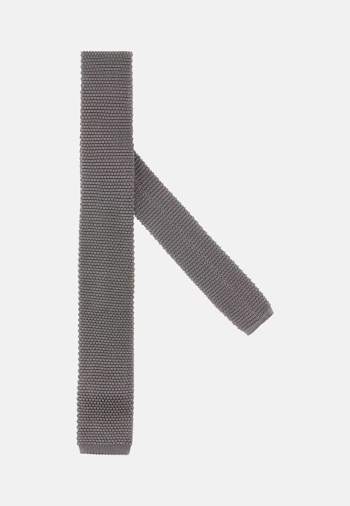 Cravate En Soie, Taupe, hi-res