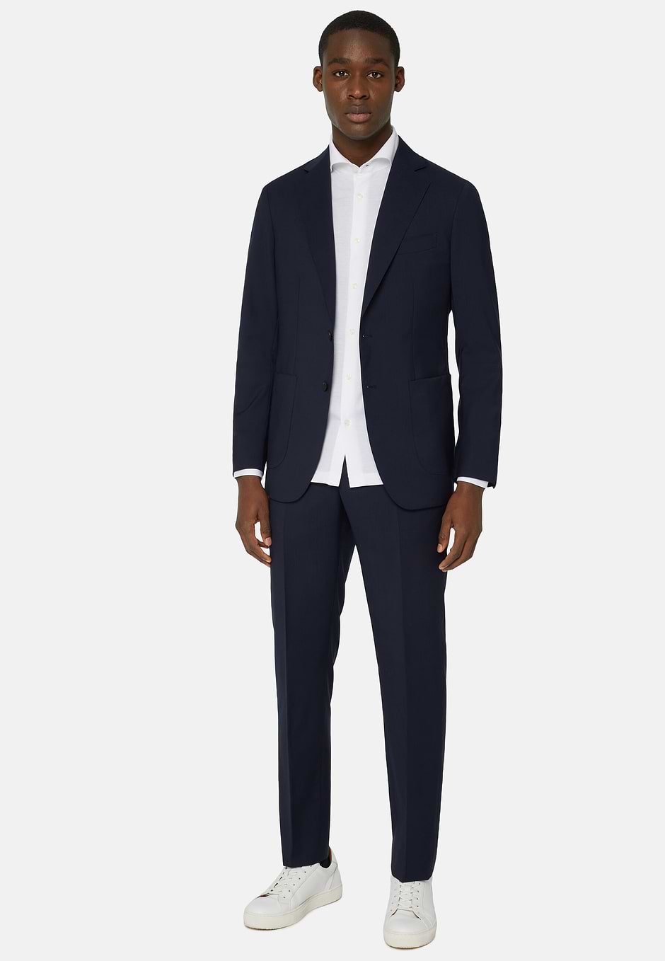 Giacca Blu In Lana B Aria, Navy, hi-res