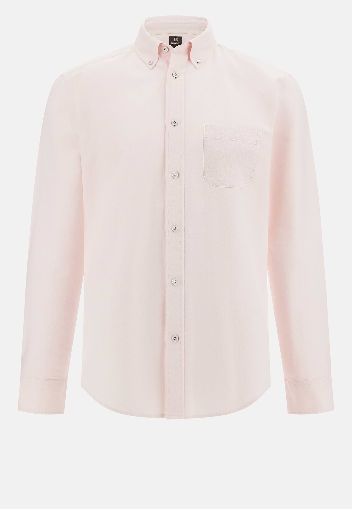 Camisa Oxford de algodón corte regular, Rosado, hi-res