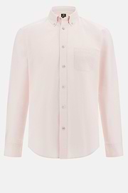Camisa Oxford de algodón corte regular, Rosado, hi-res
