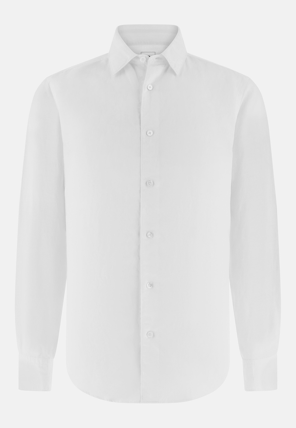 Camisa De Tencel Lino Regular Fit, Blanco, hi-res, 6
