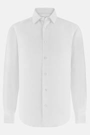 Camisa De Tencel Lino Regular Fit, Blanco, thumb, 6