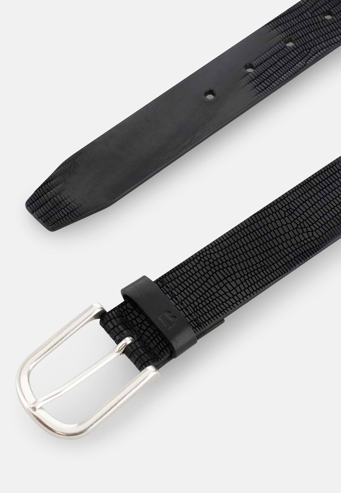 Belt Printed Leather, Black, hi-res, 2