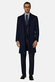 Single-Breasted Wool Coat, Navy blue, thumb, 2