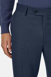 Suit Micro Patterned 100% Wool, Blue, thumb, 3