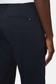 Stretch Cotton Trousers, Navy blue, hi-res