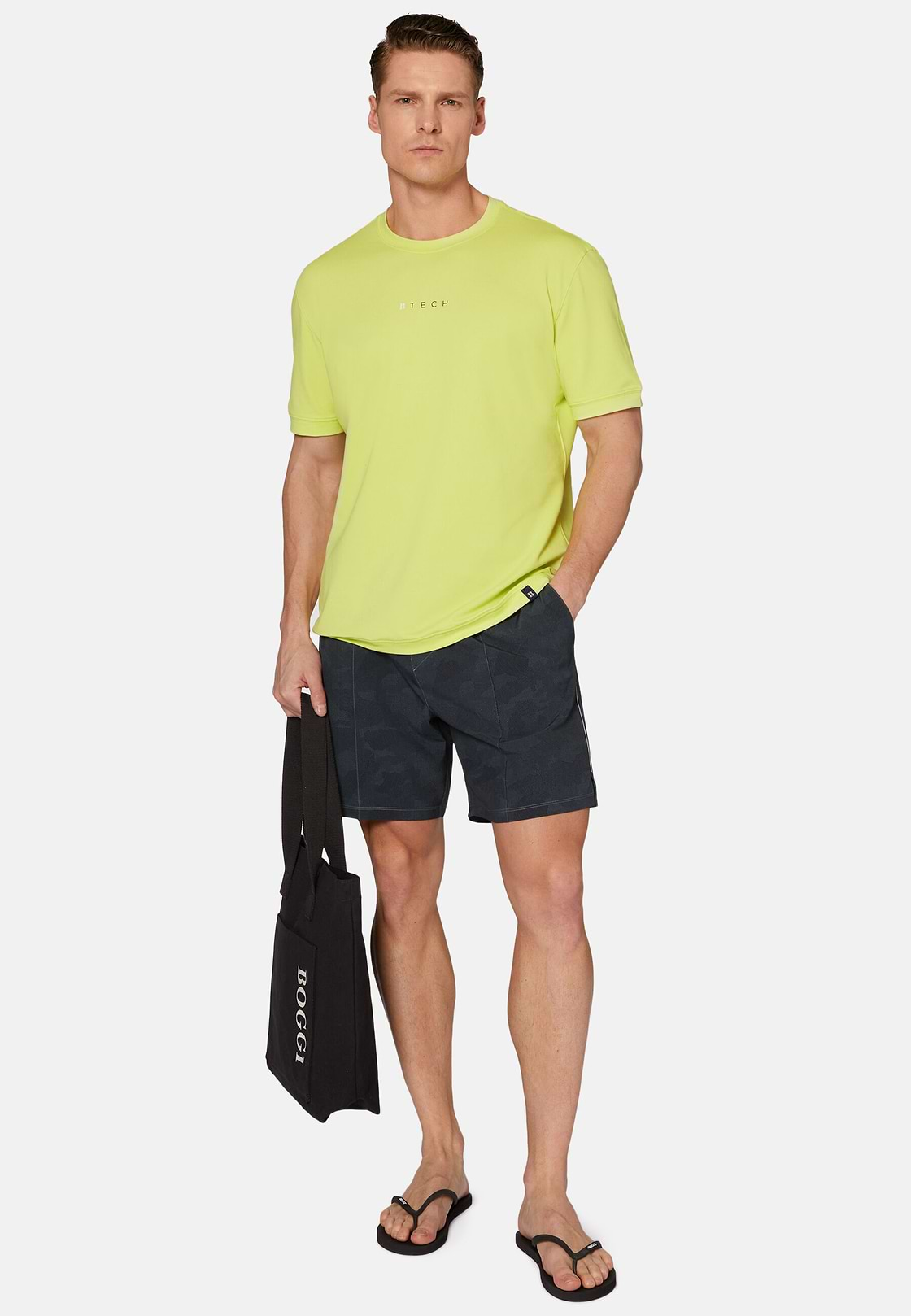 High-Performance Piqué Polo T-Shirt, Yellow, hi-res