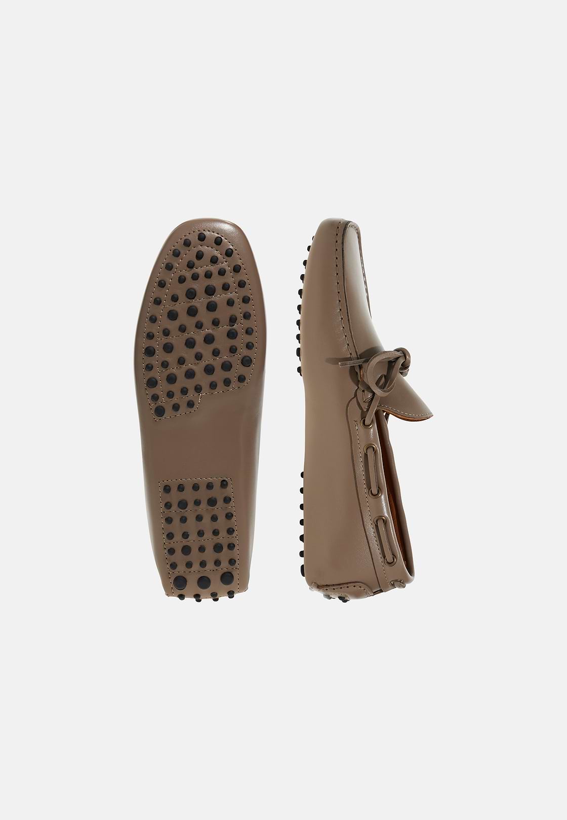 Wind Leather Loafers, Taupe, hi-res