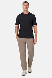 T-Shirt In Stretch Supima Cotton, Charcoal, hi-res