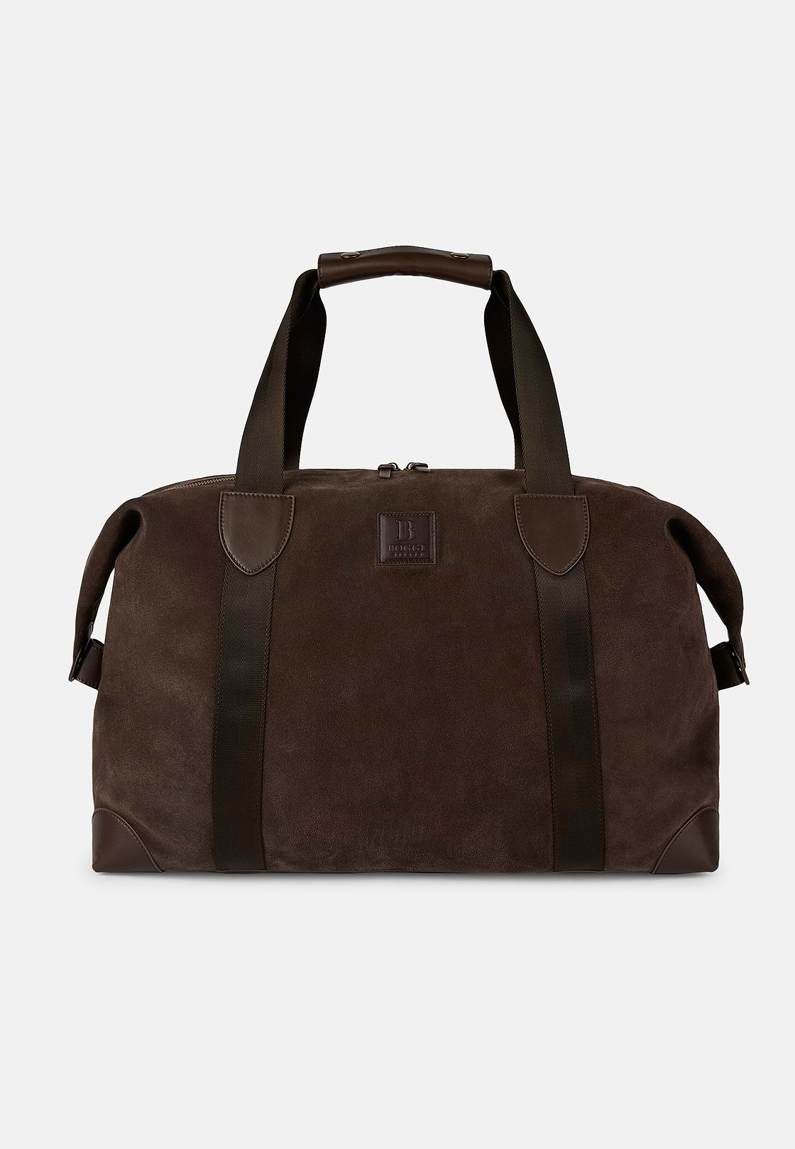 Travel Bag In Suede Leather, Brown, hi-res