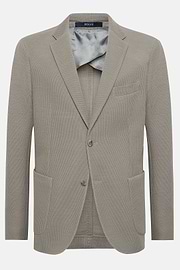 Taupe Textured Wool Jersey Jacket, Taupe, hi-res