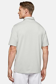 Polo In Cotone Supima Elasticizzato, Light grey, hi-res