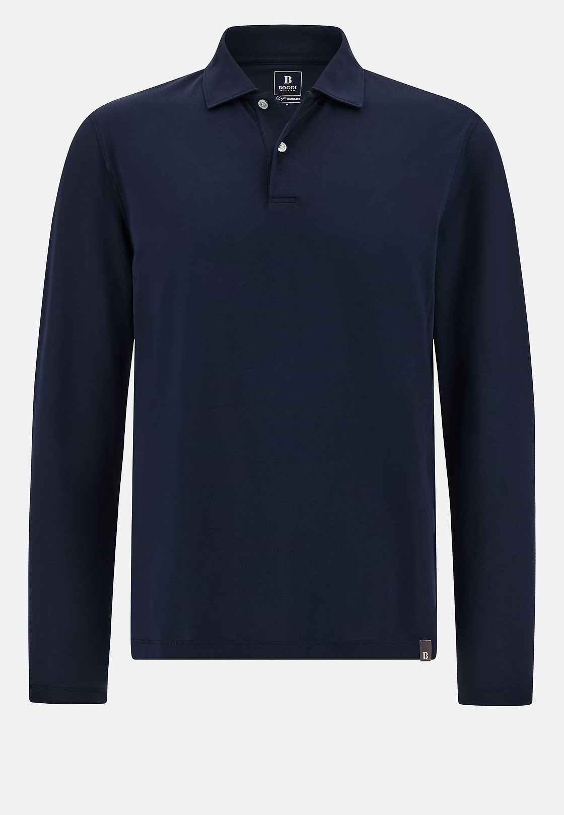S.Cafè® High-Performance Piqué Polo Shirt, Navy blue, hi-res