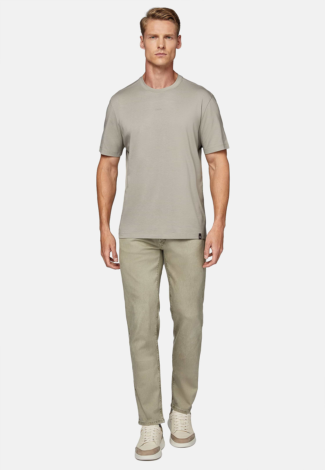 Camiseta De Algodón Supima Elástico, Taupe, hi-res