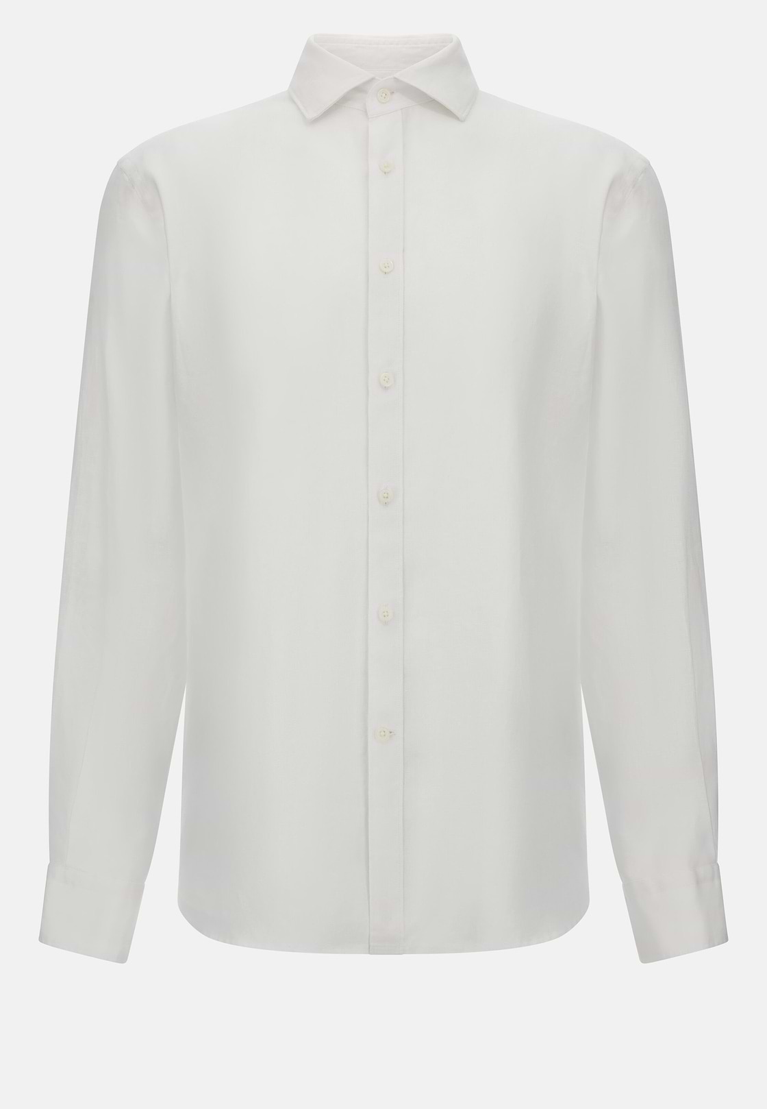Regular Fit Linen Shirt, White, hi-res