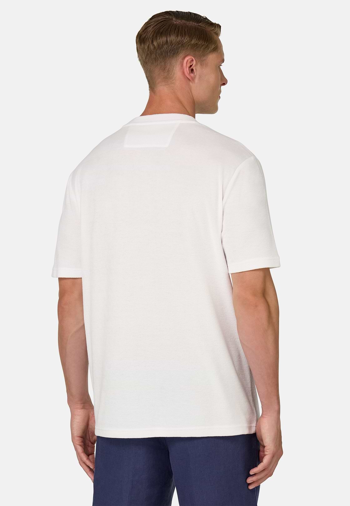 Cotton/Nylon T-Shirt, White, hi-res, 3