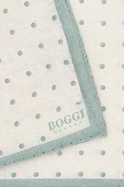 Polka Dot Linen Pocket Square, Green, thumb, 3