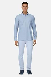 Jeans Aus Elastischem Baumwoll-Tencel, Hellblau, thumb, 2