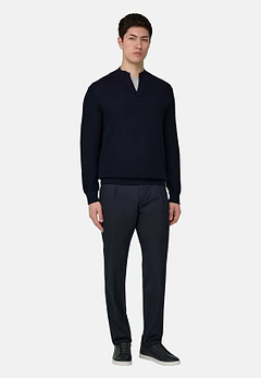 Stehkragenpullover Aus Baumwolle