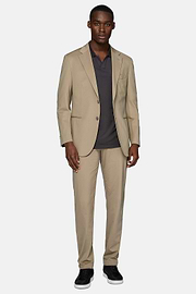 Beige Suit In Nylon B Tech, , hi-res