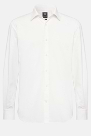 Camisa De Terciopelo De Algodón Regular Fit, Crema, hi-res