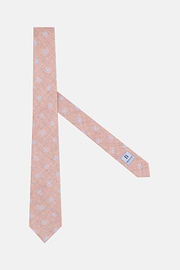 Medallion Silk Tie, Pink, thumb, 1