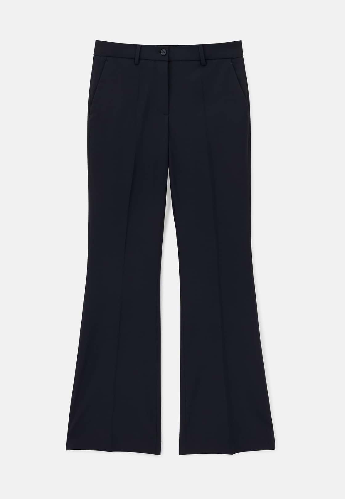 Pure Wool Trousers, Navy blue, hi-res, 1