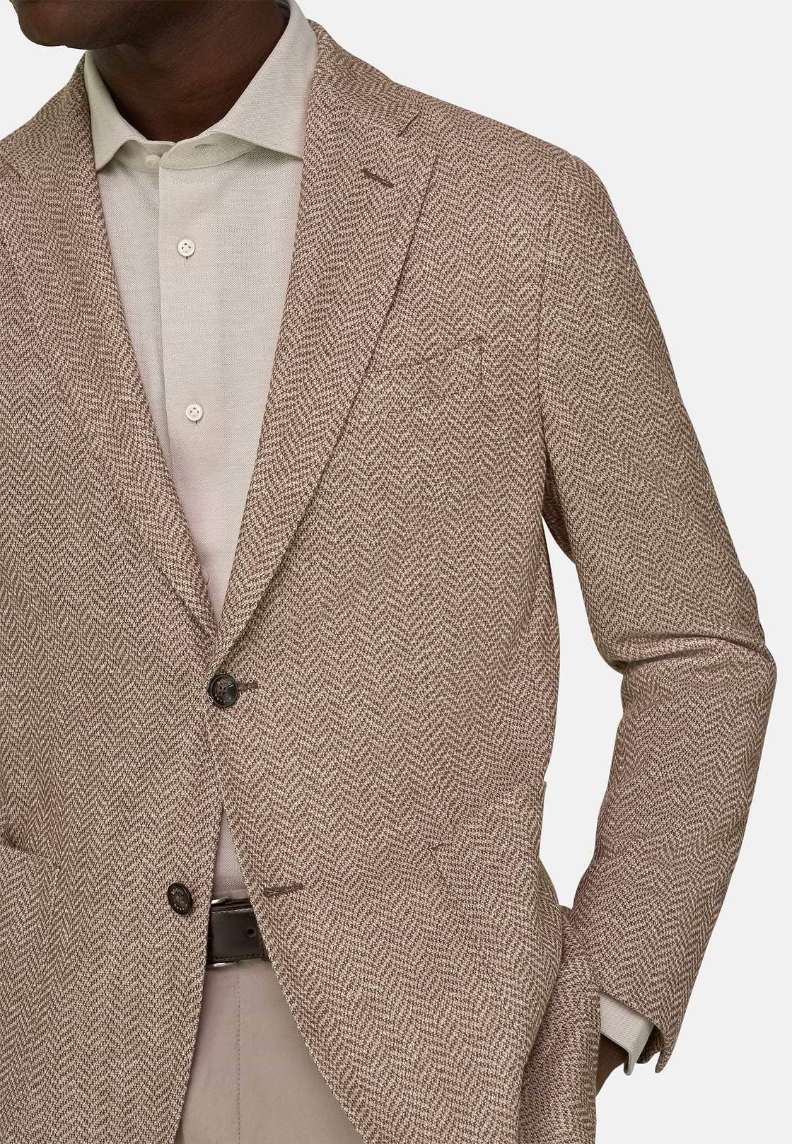 Giacca Resca In Misto Cotone, Taupe, hi-res, 4