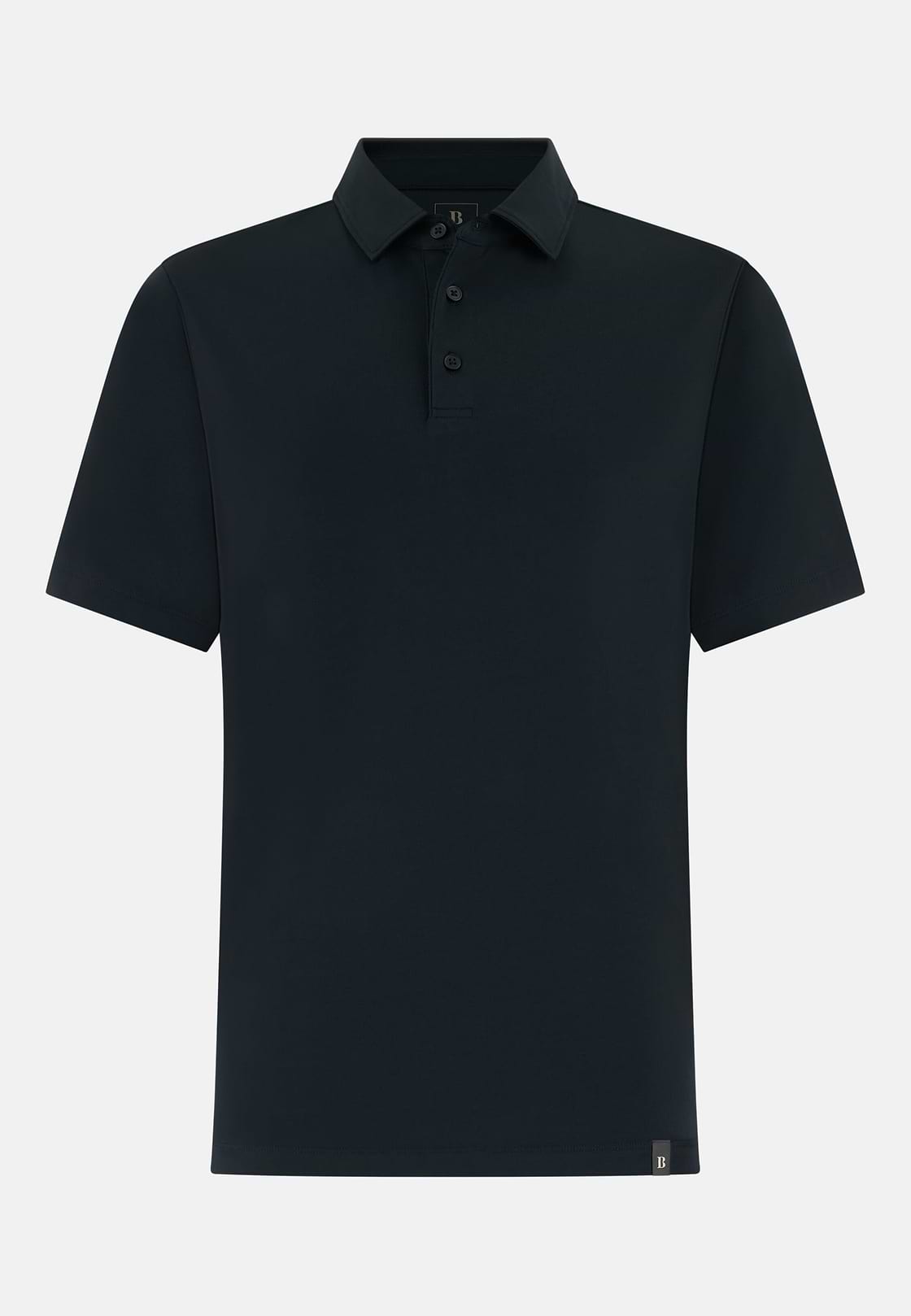 Polo Shirt In Stretch Supima Cotton, Black, hi-res, 5
