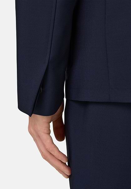 Marynarka z wełny i moheru, Navy blue, hi-res