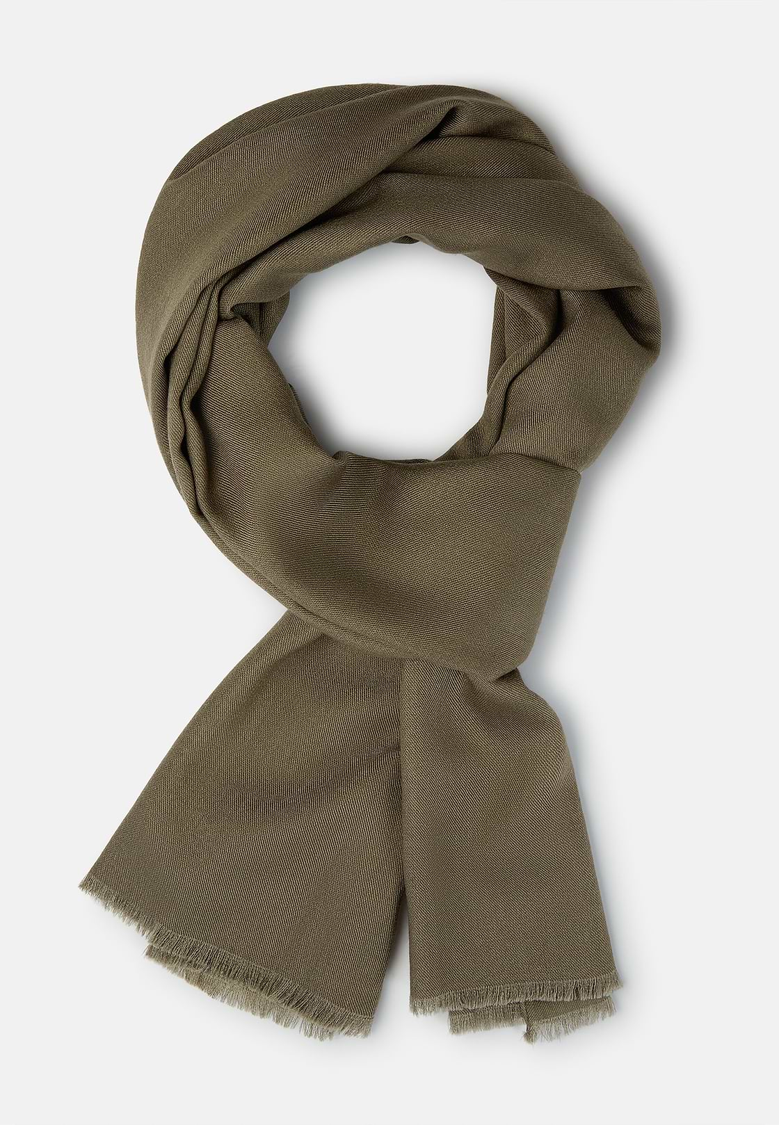 Herringbone Wool Scarf, Taupe, hi-res