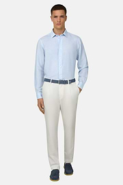 Regular Fit Tencel Linen Shirt, Light Blue, thumb, 2