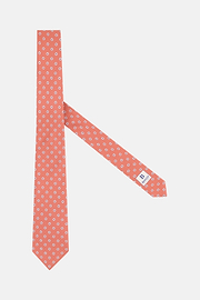 Seidenkrawatte Mit Blumenmuster, Orange, thumb, 1