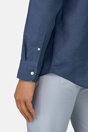 Camisa De Tencel Lino Regular Fit, Azul, thumb, 4
