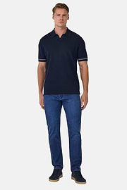 Jean Ultraléger Bleu Moyen En Denim Extensible, Bleu, hi-res