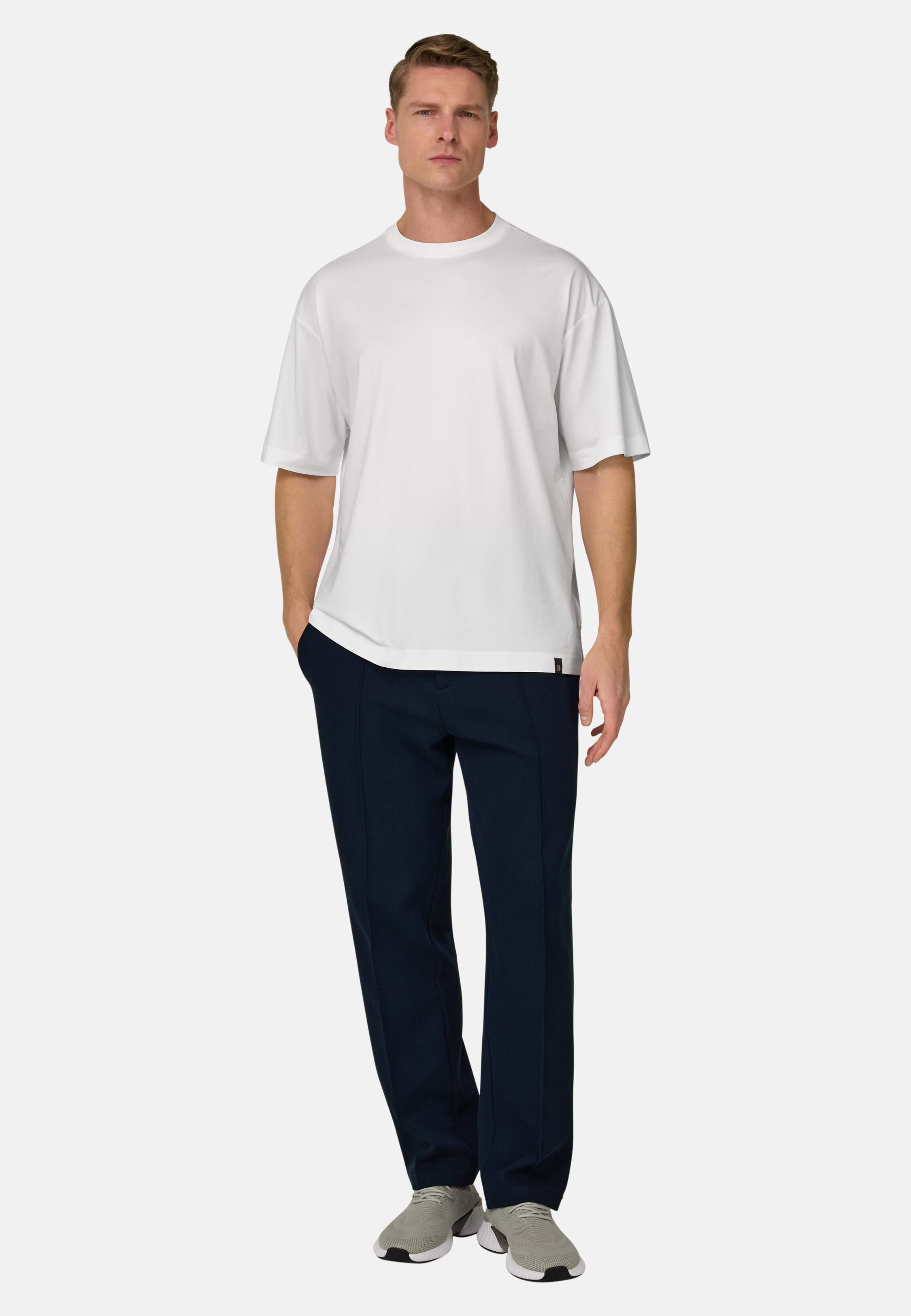 Men's High-Performance Jersey T-Shirt With S.Cafè Yarn, White