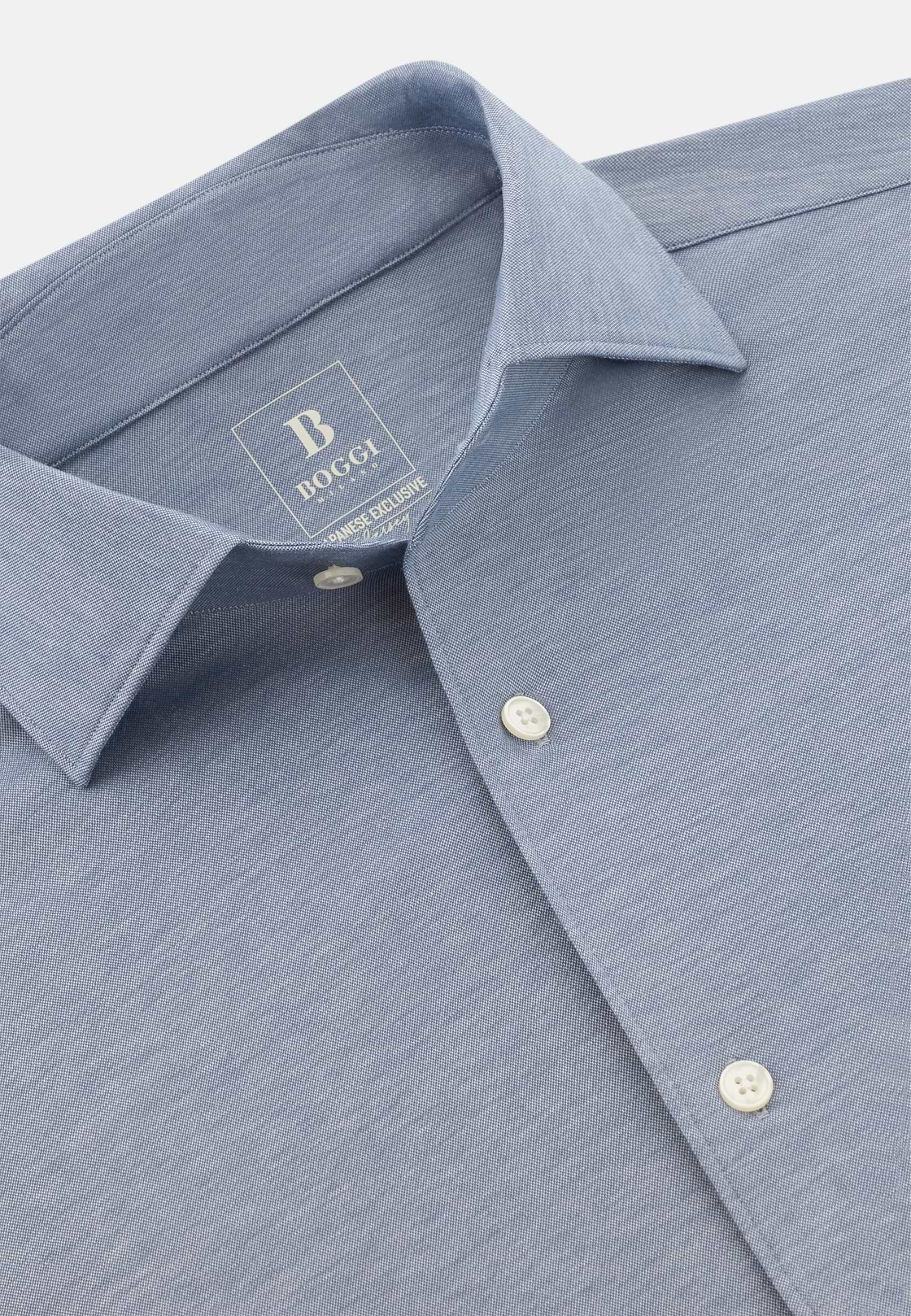 Polohemd Aus Japanischem Jersey Regular Fit, Indigo, hi-res, 5